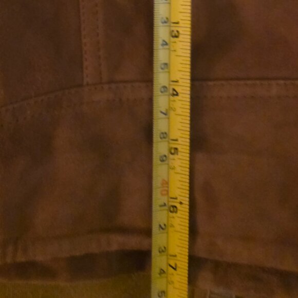 NWT AllSaints Dalby Cropped Suede Biker Jacket (SUGAR BROWN) US 10 - Picture 9 of 10